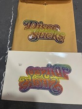 DISCO SUCKS 1970's VINTAGE AMERICANA IRON ON TRANSFER ROCK ROLL