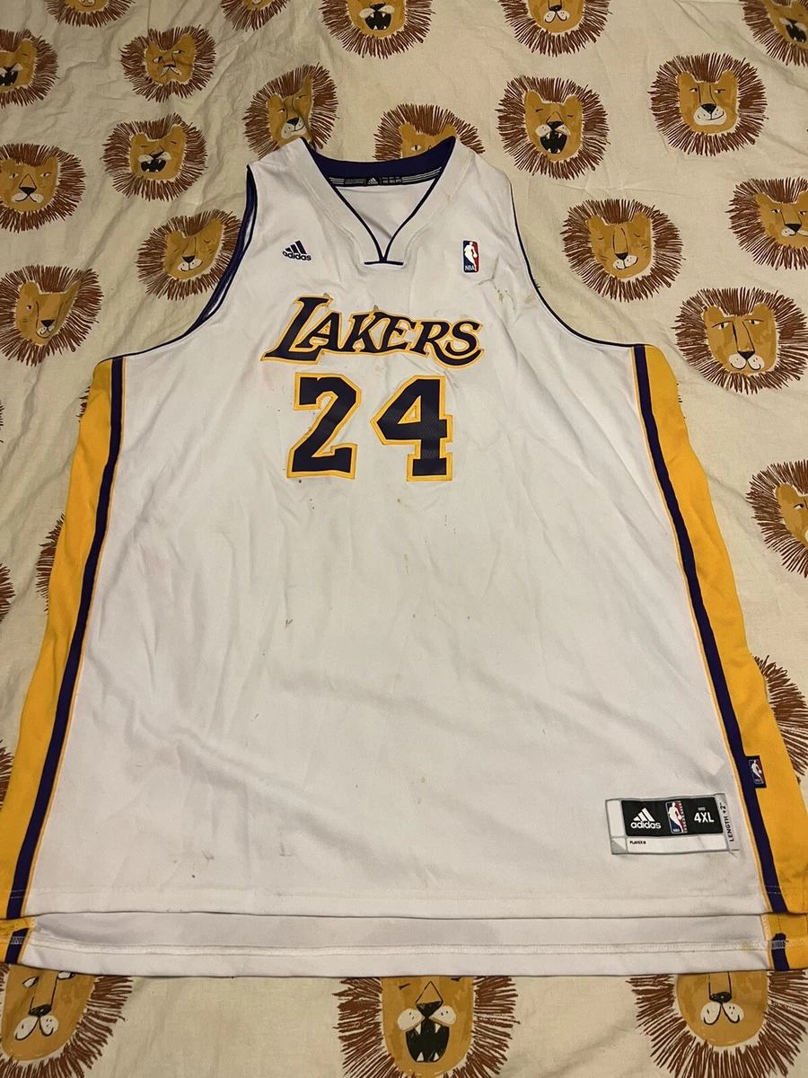 RARE Adidas NBA Los Angeles Lakers Kobe Bryant Authentic Jersey Sz 4XL 08 10
