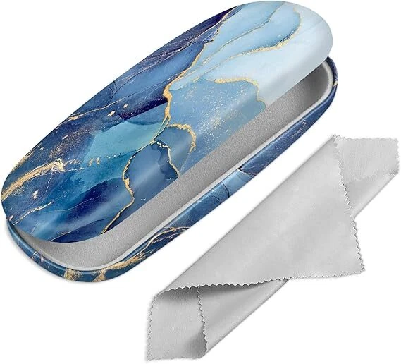Estuche rígido para gafas Cubierta para gafas Caja con paño de limpieza Foto 2 de 4