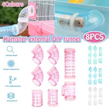 8 Hamster Cage Tunnel Squirrel Guinea Pig Hedgehog Small Animals Tube Toy AU