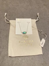 Kendra Scott Elisa Iridescent Green Pendant Necklace 4217716018