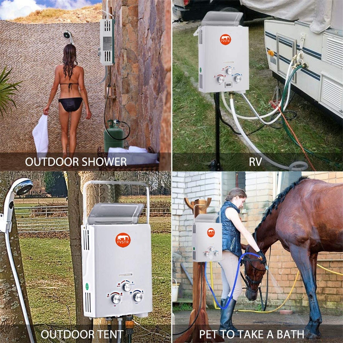 FVSTR 6L Portable Instant Gas Water Heater LPG Tankless Outdoor Shower  System 711202355866 | eBay
