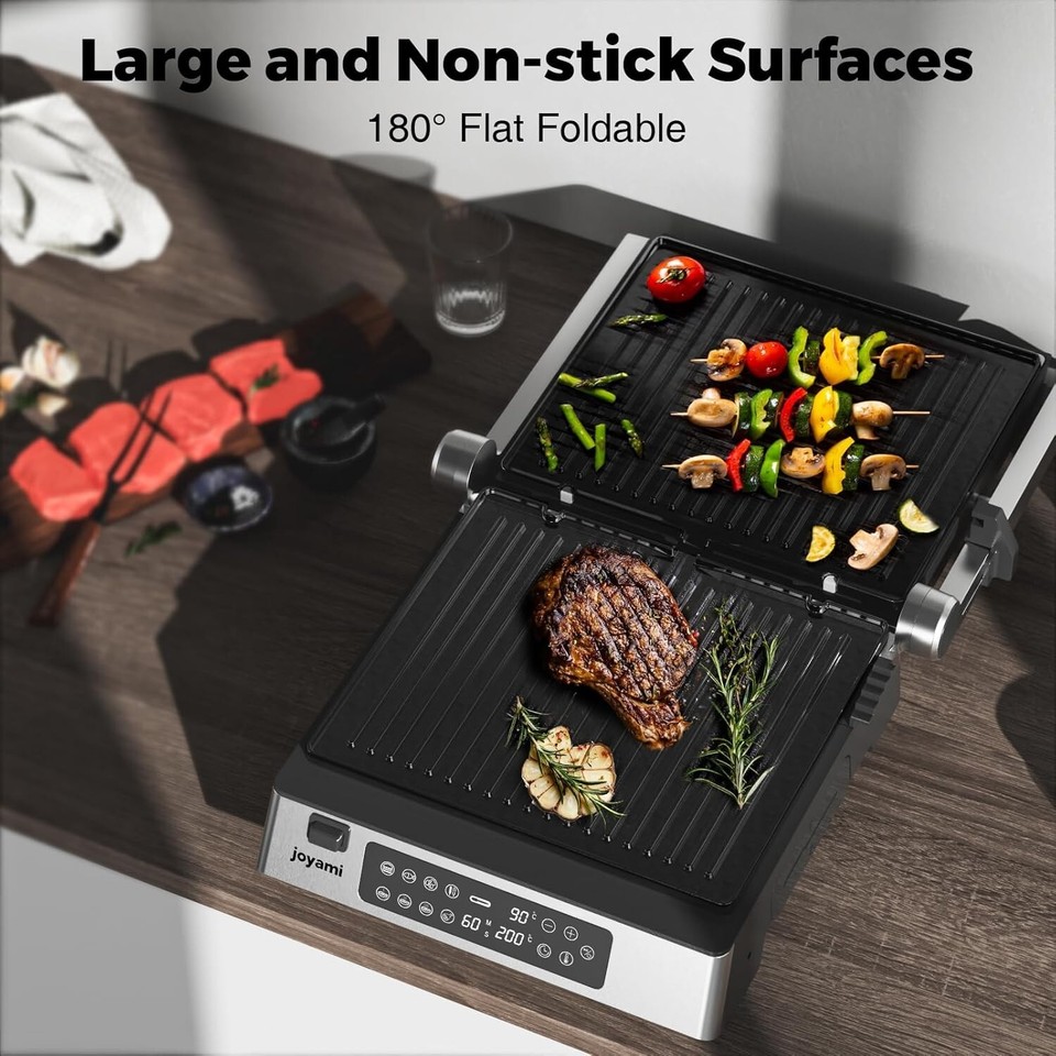 Electric Grill Indoor Grill Machine NonStick Plates For Home, Kitchen