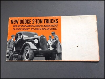 1936 Dodge 2 Ton Pickup Truck Vintage Original Sales Brochure Catalog
