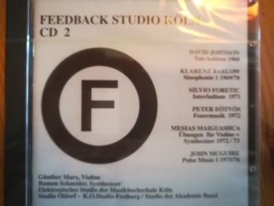 Feedback Studio CD 2  Johnson, Barlow, Foretic, Eötvös, Maiguashca, McGuire