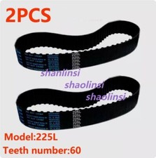 2X Piezas Fresadora Correa de distribución dentada 225L Interior 60 dientes para Bridgeport