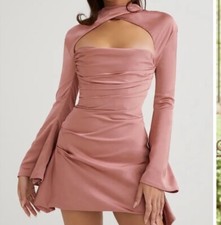 House of CB Toira Rose Pink Draped Corset Dress Size Small NWT