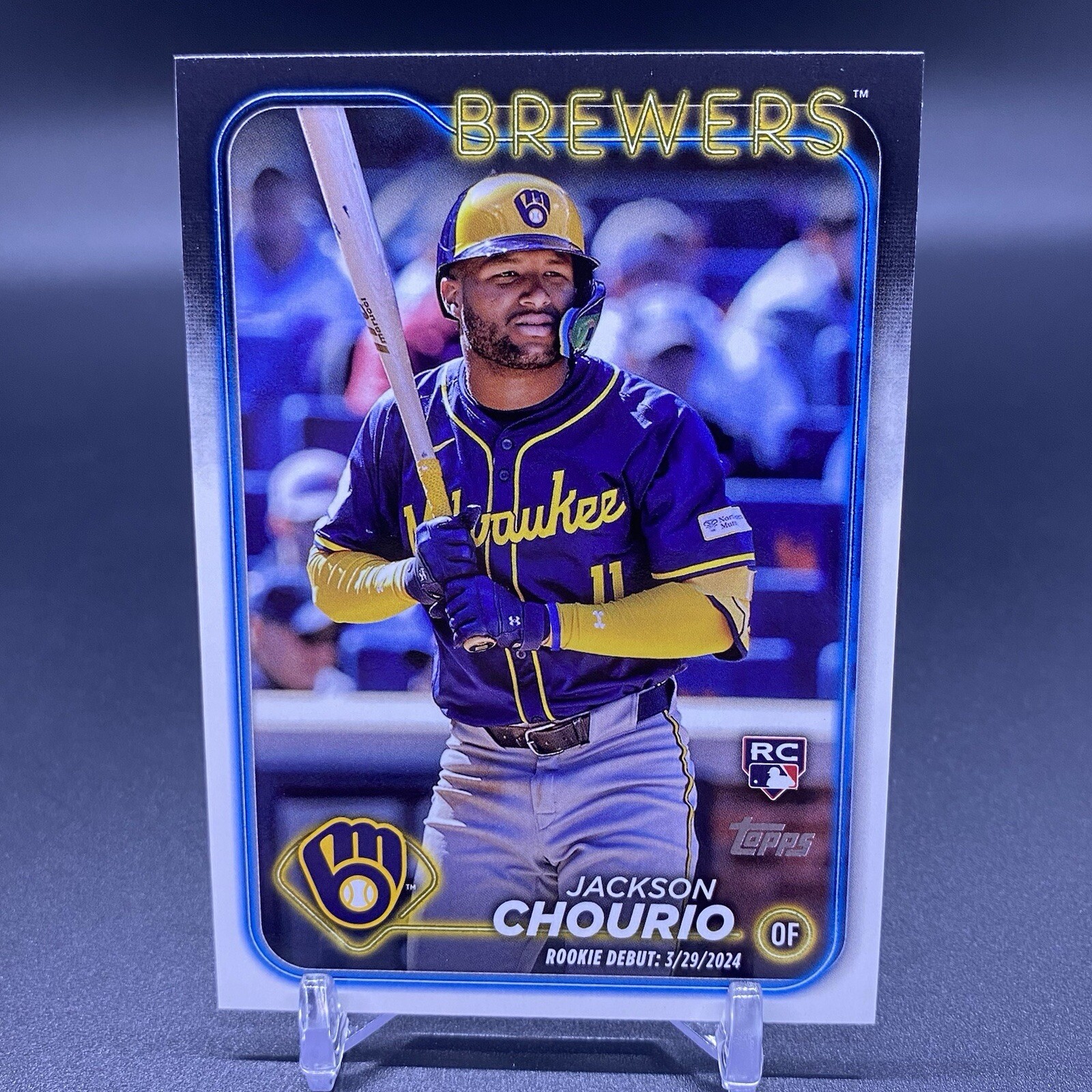 2024 Topps Update Jackson Chourio RC Rookie Milwaukee Brewers Debut #US155