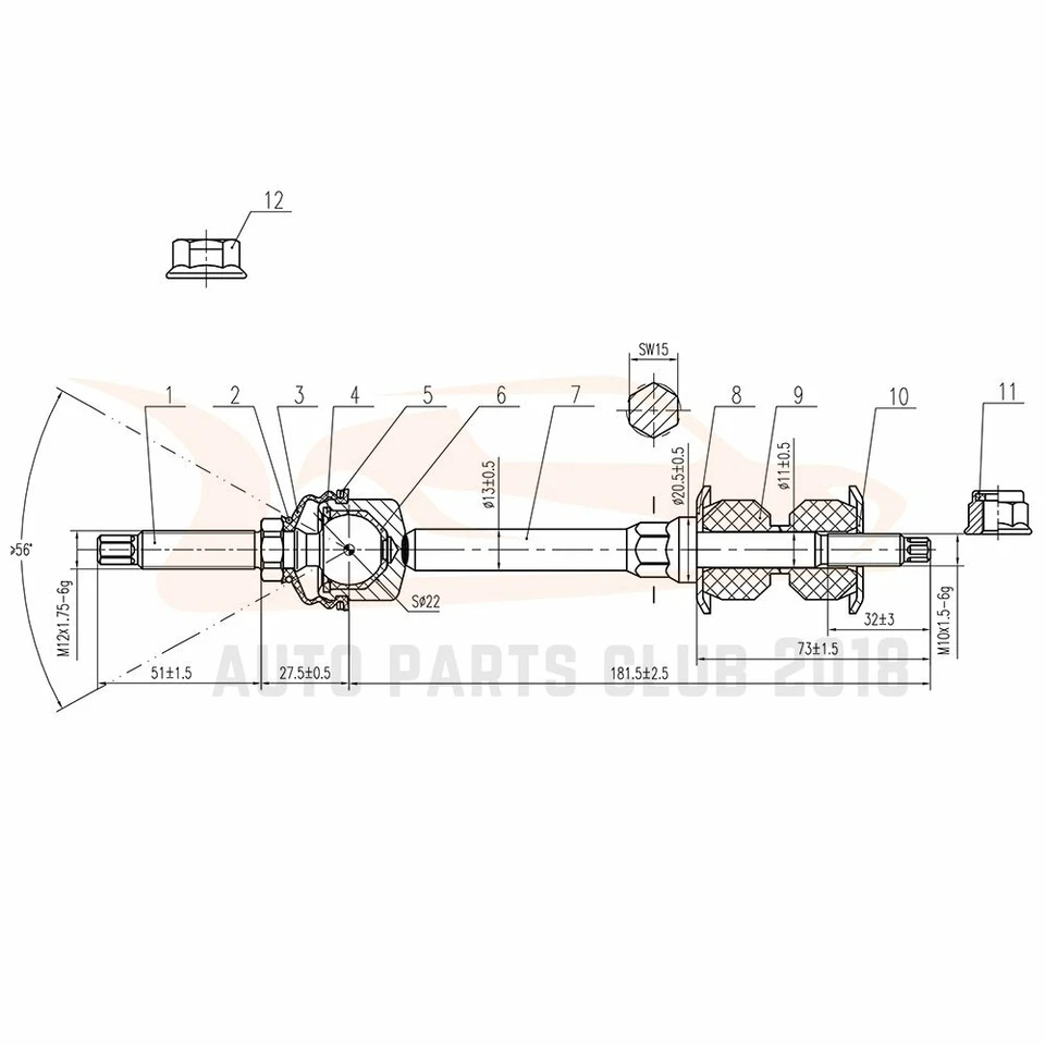 12x Fits 2003-2005 Dodge Ram 2500 3500 2WD Front Rear Sway Bars Control Arms Foto 4 de 4