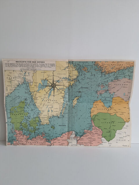 Köster Verlag Seekarte von der Ostsee und Politische Übersichtkarte vom Ostseera
