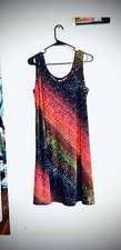 Jostar XL Multicolor Sleeveless Knit A-Line Animal Print Knee Dress Women