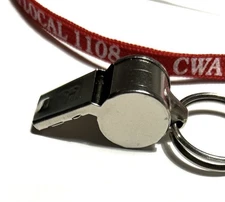 CUSTOM/PROMOTIONAL REFEREE COACH WHISTLE NYNEX VERIZON CWA LOCAL 1108 UNION LOGO