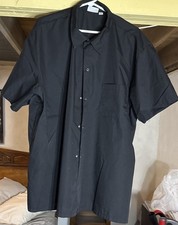 Chef Works 2xl Black Chef Shirt Button Down Short Sleeve