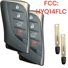 2 Smart Keys For Lexus Lx Nx Rx Tx 22-25 Keyless Entry Remote Fob Blank Prox