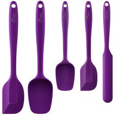 600โ Heat Resistant Bpafree Silicone Rubber Spatula Set For Baking Cooking And