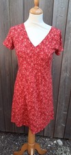 Boden Jersey Casual Shift Dress Size 10P Red Star Pattern  Charity Sale