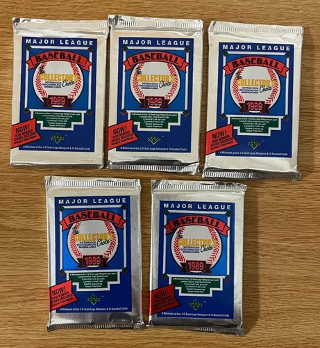 1989 Upper Deck Baseball High Number Pack Lot of 5 - Possible Ken Griffey Jr. RC