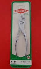 NOS Diamond Tool Horseshoe 5" Regular Nose w/ Cutter Slip Joint Pliers K15 K15H