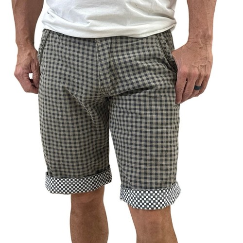 Dunhill, Vintage Alfred Dunhill low rise gingham shorts 29 Khaki