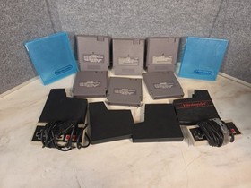 Mega Man Lot 1,2,3,4,5,6 Nintendo NES Authentic Cartridges +Sleeves+ Controllers