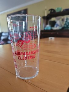 Vintage Narragansett Electric Reddy Kilowatt Measuring Glass