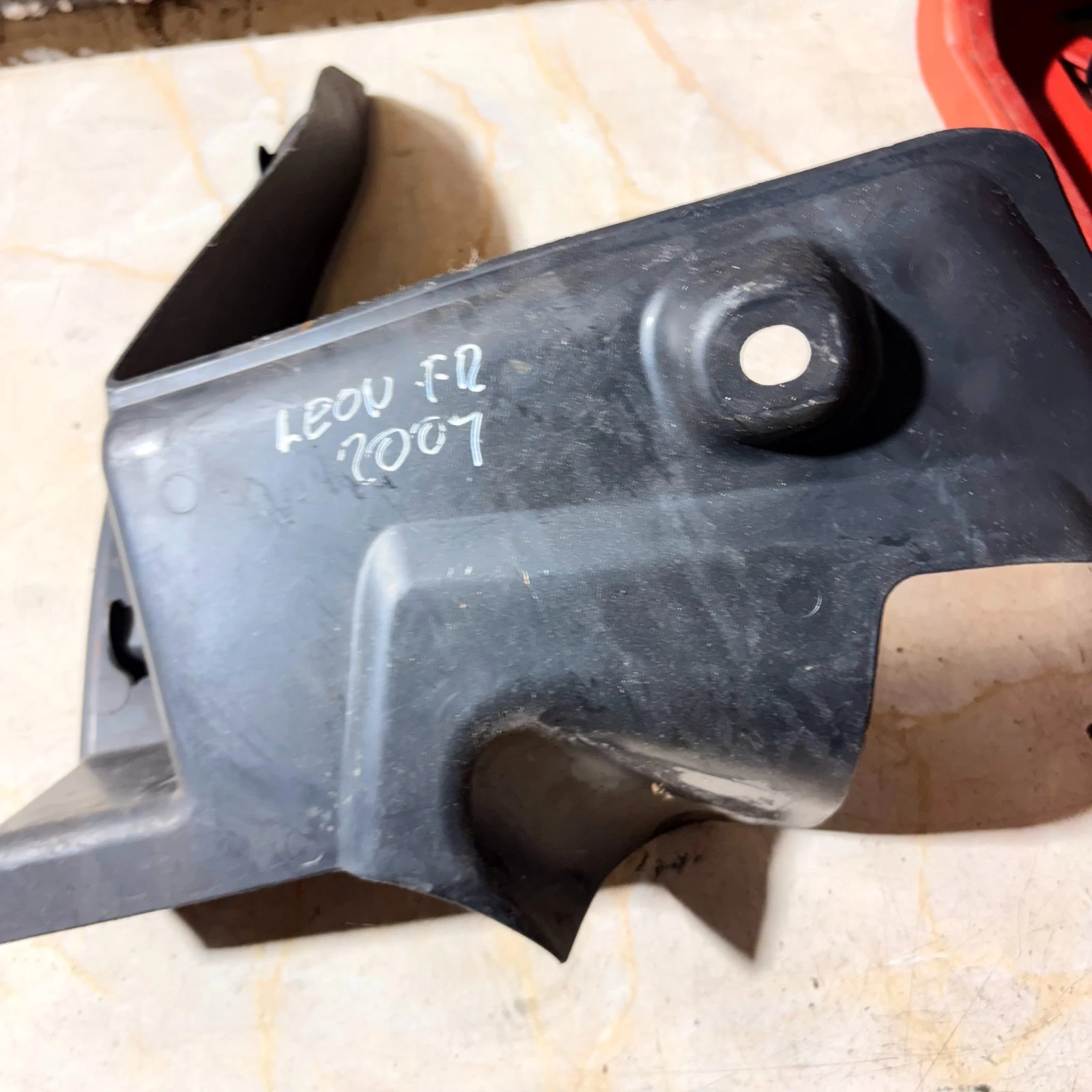 Actual SEAT Leon FR footrest trim reverse and donor marking