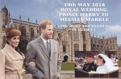 ***ORIGINAL POSTCARD***HERZOGIN MEGHAN-HERZOG HARRY-SUSSEX-LONDON-ADEL-2018