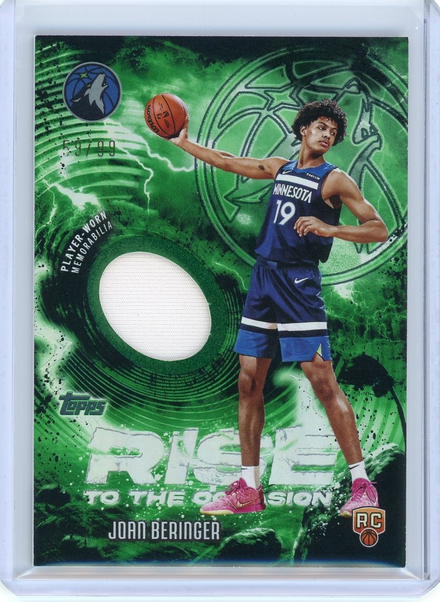 2025 Topps Basketball #KTO-JB Joan Beringer Rise To The Occasion Green Patch /99