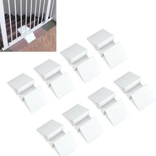 8 PCS Support Feet for Pet Gate Plastic Triangle Reinforcement Fitting White