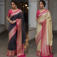 Pakistani Indian Bollywood Saree Designer Wedding Party Wear Blouse Ethnic Sari