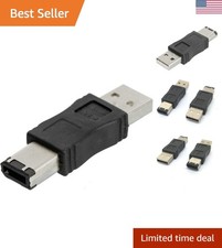 USB 1.1/2.0 Compatible Firewire 6 Pin Male to USB A Adapter - Lightweight Design
