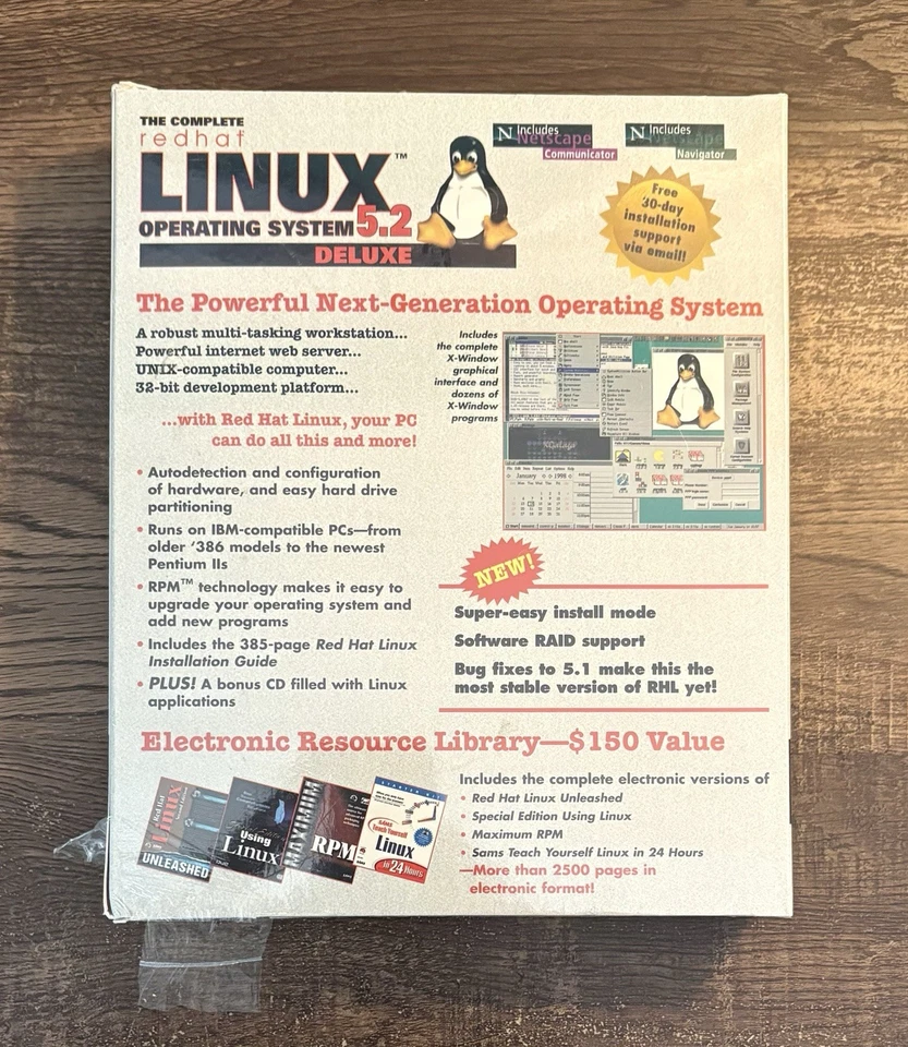 The Complete Redhat Linux 5.2 Operating System Deluxe Secure Server Partial Seal - Image 2 of 3