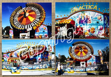 4 x Archiv Foto Karussell GALACTICA Tolisch SDC (1) - Kirmes Fahrchip Modellbau