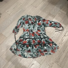 Alice And Olivia Women’s Small Multicolor Floral Roses Mini Dress 