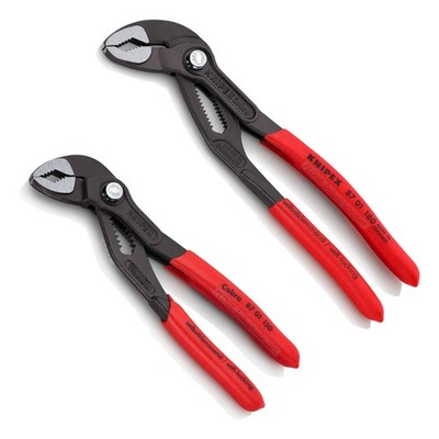 KNIPEX Cobra-Wasserpumpenzangen-Satz - 2-tlg. Zangen-Set - 87 01 150/180 mm