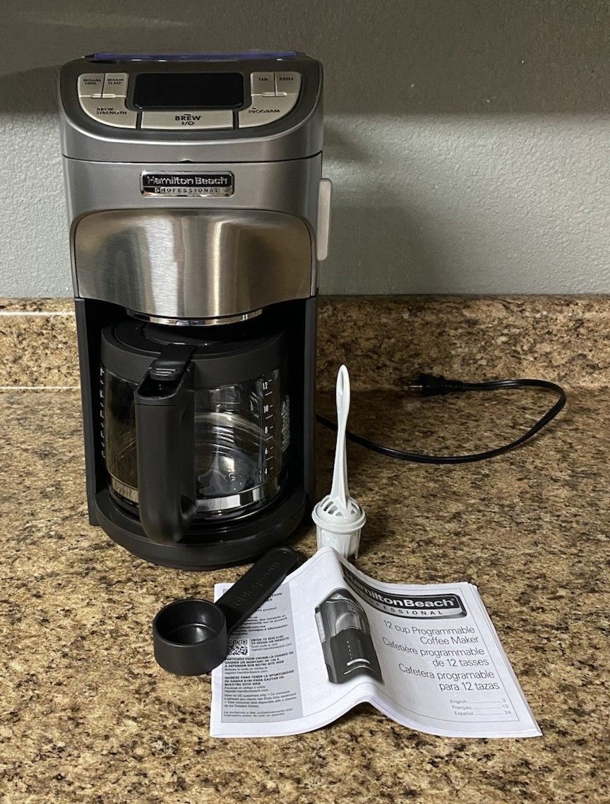 Hamilton Beach 12-Cup Programmable Drip Coffee Maker Silver