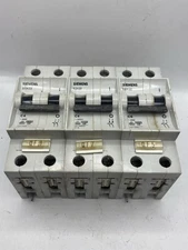 Lot Of 3 SIEMENS 5SX22 CIRCUIT BREAKER 2POLE C16 400V, 440V UNMP