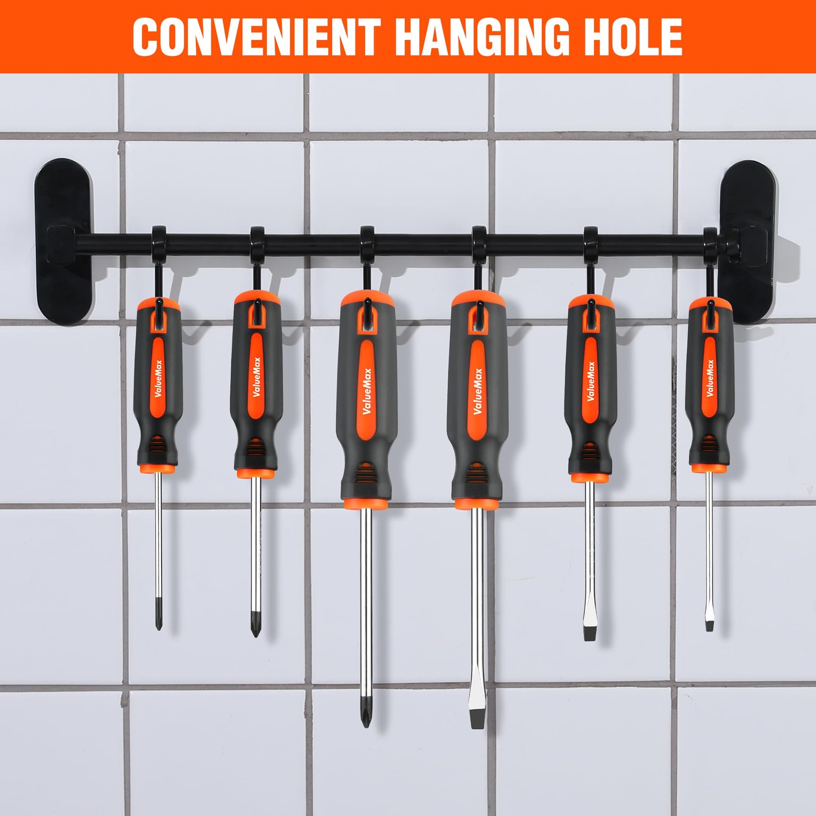 ValueMax 6-Piece Magnetic Screwdriver Set, 3 Phillips and 3 Flat Tip Screwdri...