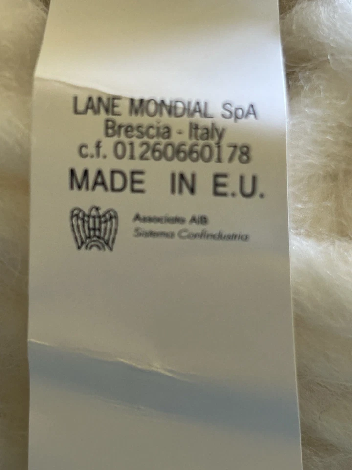 Merino Mezcla Alpaca Hilo Mondial Hermoso 100g Bolas Super Voluminosas Off White Lote/2 Foto 2 de 4