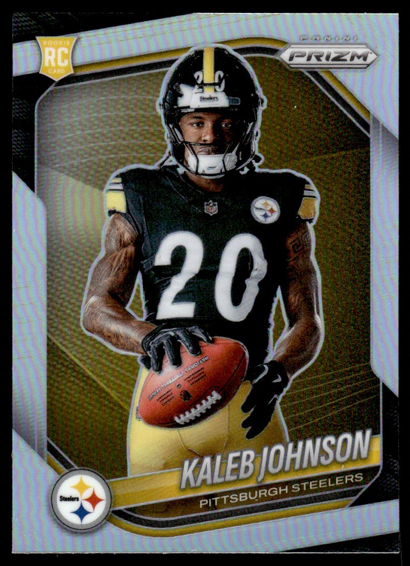 2025 Panini Prizm Silver Prizm Kaleb Johnson Rookie Pittsburgh Steelers #436
