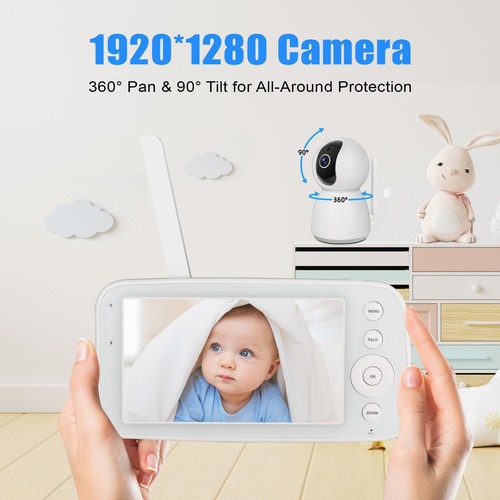 Babyphone 1080P Baby Camera Videocamera Portatile Senza Fili No Wi-Fi/App Conversazione - Foto 3 di 6