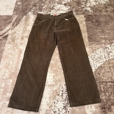 Vintage Levi's W511 Workers Pants Mens 35x29 Brown Corduroy Y2K Classic