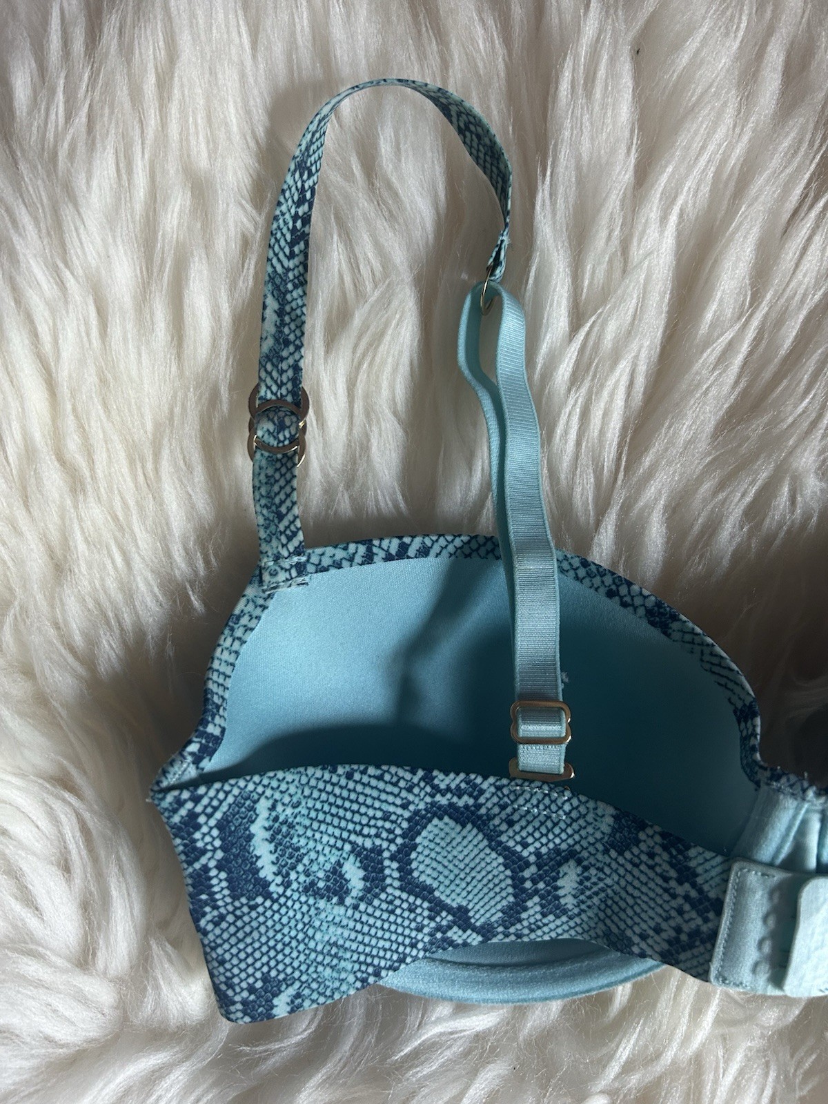 Stella McCartney Blue Turquoise Python Snake Prin… - image 7