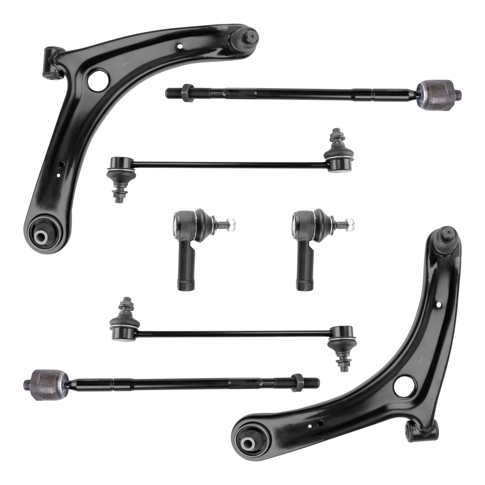 8pcs Front Lower Control Arm and Tie Rods Kit for Mitsubishi Outlander 07-17