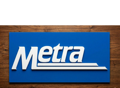 Chicago Metra Train Sign Rail Commuter Passenger Railroad Amtrak Subway 