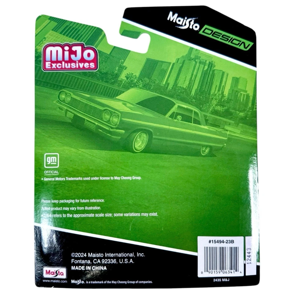 Maisto MiJo Chase Chevy 454 SS Pickup Black Orange 1:64 1993 Exclusive Sealed - Image 2 of 2