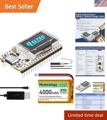 LoRa V3 Board with 4000mAh Battery & Display - Connect IoT Devices Seamlessly