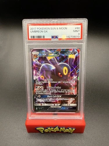 2017 Pokemon Umbreon GX 80/149 Ultra Rare Holo Full Art Sun & Moon TCG PSA 9 MNT
