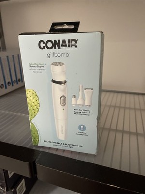 Conair Girlbomb Wet/Dry Cordless Rechargeable Hypoallergenic Rotary Shaver NIOB