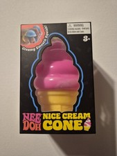 VHTF New NeeDoh PINK NICE CREAM CONE Ice Cream Squishy Toy 2026 NEE DOH